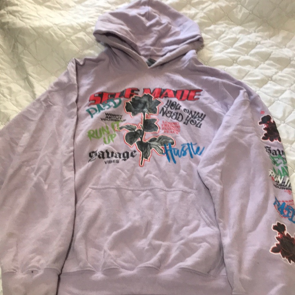 Lavender Graphic Hoodie